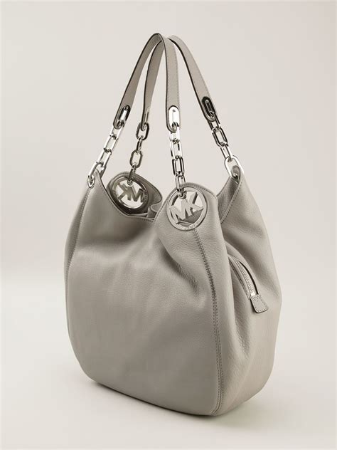 grey michael kors shoulder bag.